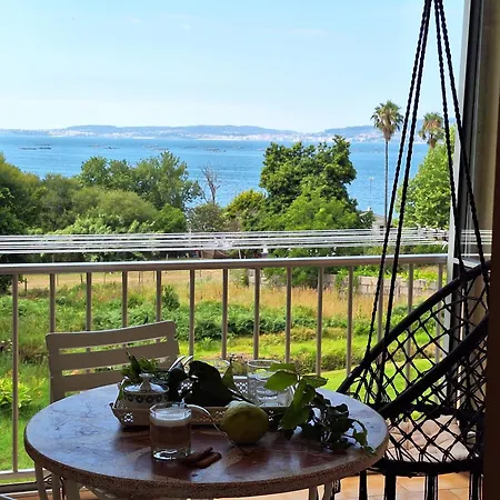 Apto Dona Olga 200 Mts Playa Lapaman, Terraza Vistas Al Mar Bueu